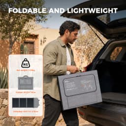 CTOLITY 110W Portable Solar Panel 23% High Efficiency ETFE Foldable Solar Panel Charger with PD Box-Type-C,XT60 Output,QC3.0 Dual USB, MC4 Adapter Cable for Jackery Bluetti Ecoflow Power Stations