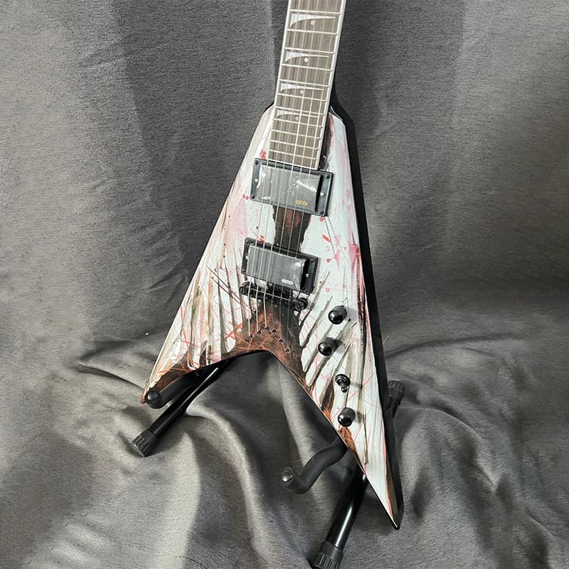 24-fret electric guitar with HH pickups, black hardware, mahogany body, shipped from US warehouse, free shipping