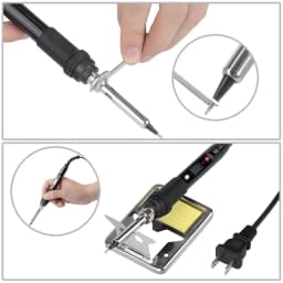 JCD 80W Electric Soldering Iron with LCD Digital Temperature Display Adjustable Heating Tip for Precision Soldering 220V/110V