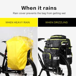 Rhinowalk Bike Pannier Bag Big Capacity Trunk Bag 3 in 1 Road Bicycle Cycling Double Side Rear Rack Seat Storage Bag For MTB