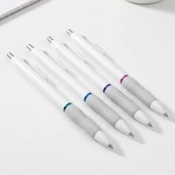 4 Pack 0.7mm Medium Point Gel Pens, Assorted Bright Vivid Ink Colors, No Smear No Bleed Smooth Writing, Contoured Rubber Grip, Sleek Pearl‑White Body, Office & Art Stationery