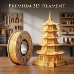 Dual-Color Co-Extruded PLA 3D Printer Filament, 1.75mm, 300g Spool, Yellow and White Silk Shine FDM Printing Material