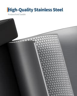 13 Gal / 50L Stainless Steel Step Trash Can – Soft Close Plastic Lid, Liner Rim, Rear Handle, Rustproof Kitchen Garbage Bin, Silver