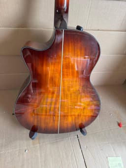 Shipped from USA Warehouse, K‑24 Koa Burst Cutaway Acoustic‑Electric Guitar, EQ Preamp Pickup, 6‑String Folk Guitar, Wood Guitar for Professional Stage Performance, Hot‑selling Musical Instrument, Premium Gift Option, Free Shipping