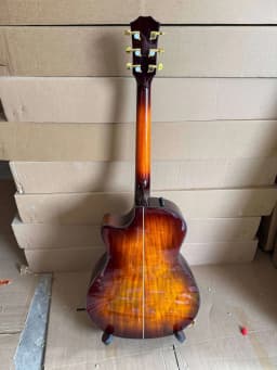 Shipped from USA Warehouse, K‑24 Koa Burst Cutaway Acoustic‑Electric Guitar, EQ Preamp Pickup, 6‑String Folk Guitar, Wood Guitar for Professional Stage Performance, Hot‑selling Musical Instrument, Premium Gift Option, Free Shipping