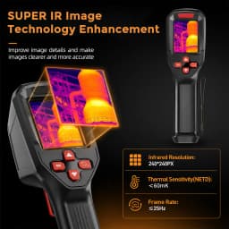 USB Rechargeable Thermal Imaging Camera 240*240 Super IR, -20℃~550℃ Waterproof Dustproof Anti-drop Handheld Thermal Imager For Electrical&Industrial Inspection Test