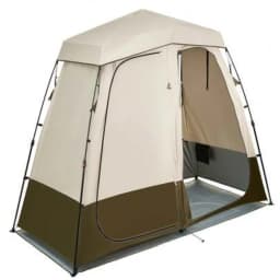 Camping Shower Tent 2 Room Foldable Privacy Tent with Carry Bag Ground Stakes Ropes and Crossbar 150D Oxford Silver Coating Portable Dressing Room for Camping Beach Fishing Outdoor Changing Toilet