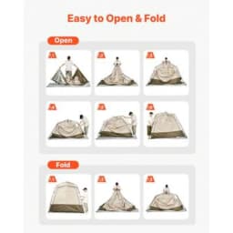 Camping Shower Tent 2 Room Foldable Privacy Tent with Carry Bag Ground Stakes Ropes and Crossbar 150D Oxford Silver Coating Portable Dressing Room for Camping Beach Fishing Outdoor Changing Toilet