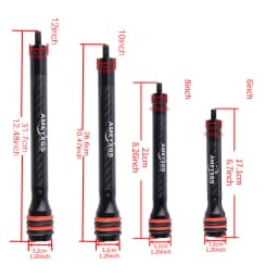 Archery 6/8/10/12Inch Compound Bow Stabilizer Rod OD 20mm Carbon Tube CNC Metal Balance Bar Rod Shooting Hunting Accessories