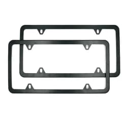 2 Pcs Stainless Steel Metal US-Spec Car License Plate Frame Tag Cover Screws and Wrench US Size High Quality Waterproof Anti-corrosion Plate