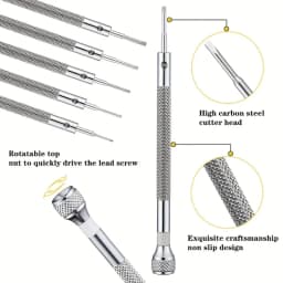 1Set 0.6-2.0mm High Hardness Steel Precision Screwdriver Set, Micro Cross Metric Flat Head Kit for Watch, Eyeglasses, Jewelry, Electronics Repair