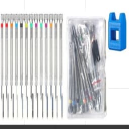 1Set 0.6-2.0mm High Hardness Steel Precision Screwdriver Set, Micro Cross Metric Flat Head Kit for Watch, Eyeglasses, Jewelry, Electronics Repair