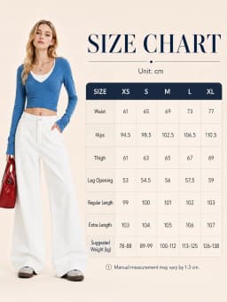 Women's White Wide Leg Jeans, High Waist Loose Baggy Denim Pants Casual Solid Color Full Length Palazzo Trousers with Pockets for Daily Street Shopping