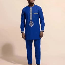 African Native Outfit Dashiki Male Pant Sets To Dress Luxury Designer Elegant Suits Clothes For Men New 2Pc Ethnic Abaya Costume