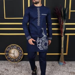 African Native Outfit Dashiki Male Pant Sets To Dress Luxury Designer Elegant Suits Clothes For Men New 2Pc Ethnic Abaya Costume