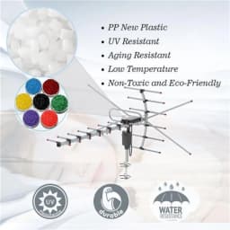 Ta-001 360 ° Rotation Uv 45-230Mhz/470-860Mhz 15-22Db Outdoorn Antenna 110 Miles Reception Range