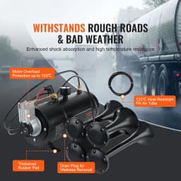 SucceBuy 12V Air Compressor with Tank 0.8Gal/3L Train Horn Air Compressor 120 psi Working Pressure Onboard Air Compressor System