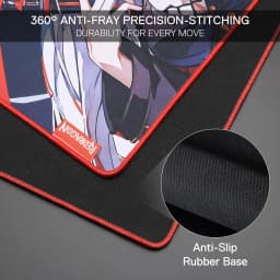 Redragon EISA P047 Anime Gaming Mouse Pad - Smooth Lycra Surface, Anti-Slip Rubber Base, Spill-Resistant, Durable 5mm Thick