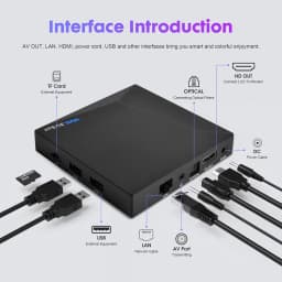 We2uSat K3 Pro 6K HDR Android 10.0 4GB+32GB TV Box Quad Core 64bit Build in WiFi-6 2.4GHz/5GHz BT 5.0 H.264/ H.265 10bit for US