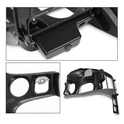 Double Din Radio Center Dash Bezel Kit Carbon Fiber Compatible with Chevy Corvette C5 1997-2004 10407815 Durable Sturdy Strong