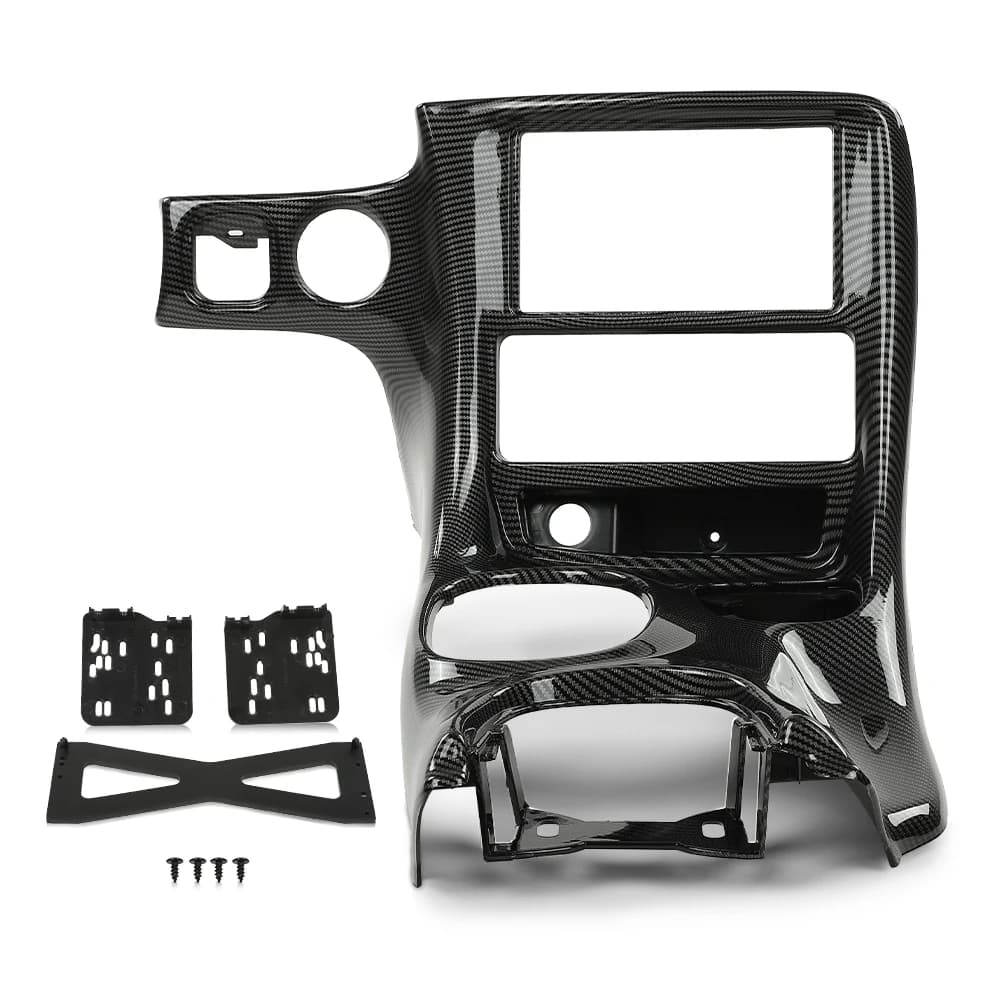 Double Din Radio Center Dash Bezel Kit Carbon Fiber Compatible with Chevy Corvette C5 1997-2004 10407815 Durable Sturdy Strong