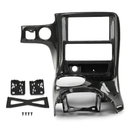 Double Din Radio Center Dash Bezel Kit Carbon Fiber Compatible with Chevy Corvette C5 1997-2004 10407815 Durable Sturdy Strong