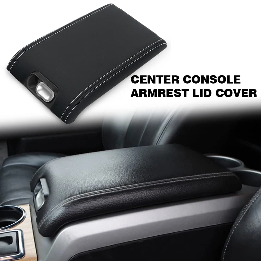 Center Console Arm Rest Lid Cover Fit for 2009-2014 Ford F150 Black 9L3Z-1506024-Cc(Black)