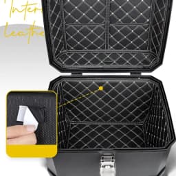 Universal Motorcycle Top Case Waterproof Motorbike Trunk Tail Box with Stainless Steel Anti-Theft Lock For Helmet Luggage