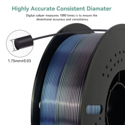 KINGROON Rainbow Silk PLA Filament 1.75mm 1KG Multicolor Gradient 3D Printer Materials Color Change Smooth Silky PLA Plastic New