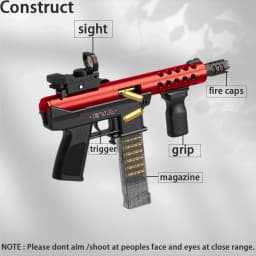 Professional-grade large gun, powerful output without lag, durable and tough materials, suitable for outdoor training and play,