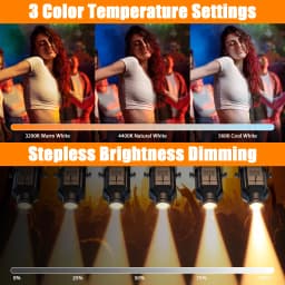 U'King 2PCS 100W COB Spotlight Cool/Warm White LED Profile Light DMX512 Manual Focus Stage Light Strobe Effect for DJ Wedding