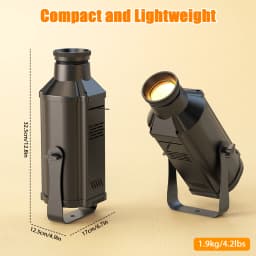 U'King 2PCS 100W COB Spotlight Cool/Warm White LED Profile Light DMX512 Manual Focus Stage Light Strobe Effect for DJ Wedding