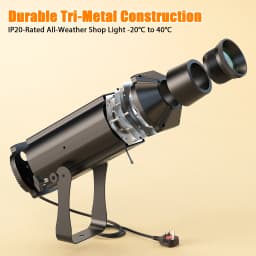 U'King 2PCS 100W COB Spotlight Cool/Warm White LED Profile Light DMX512 Manual Focus Stage Light Strobe Effect for DJ Wedding