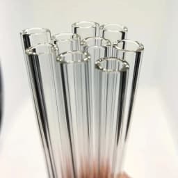 7pcs 4-inch Borosilicate Clear Glass Tubes | High Safety and Practicality with Bubble on the End, Heat-Resistant, Straws
