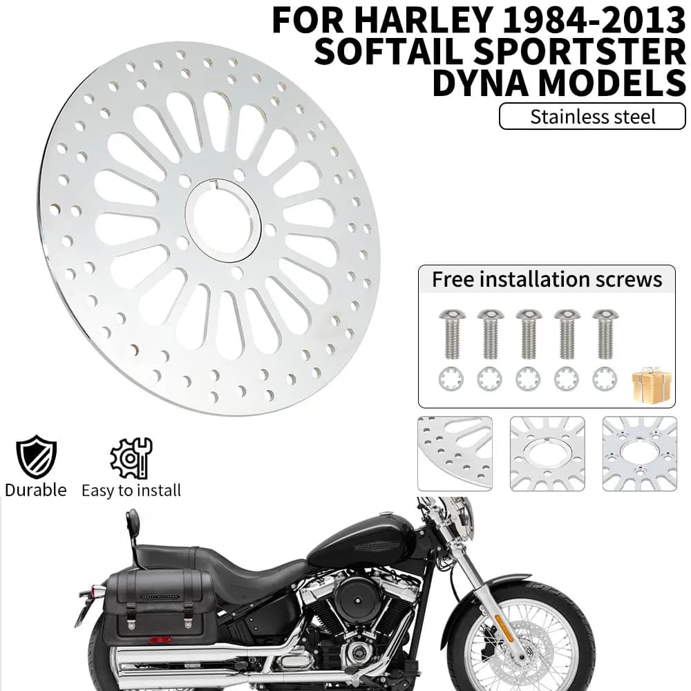 Front Rear Brake Disc Rotor Stainless Steel For Harley 1984-2013 SOFTAIL SPORTSTER DYNA MODELS Motorcycles Accessories