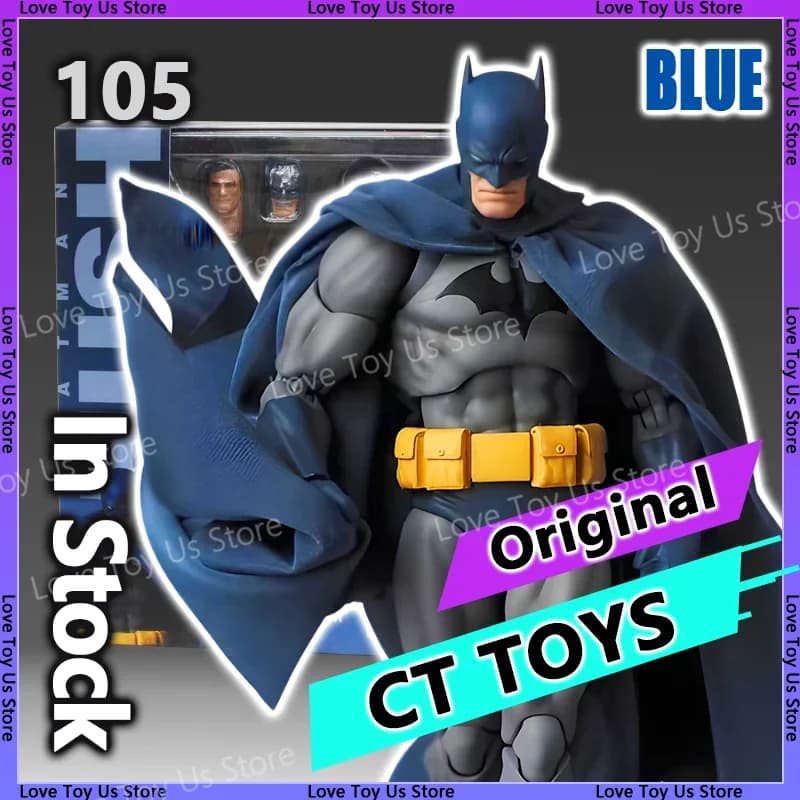 Hot-New CT Toys Batman Hush Blue Version Mafex 105 Bat Man Black Version Dc Anime Action Figure Figurine Model Statue Gifts Toys