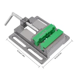 4 Inch Drill Press Vice Bench Clamp with Magnetic Vise Pads, 360° Swivel Handle for Milling Machine Drilling & Workshop Use