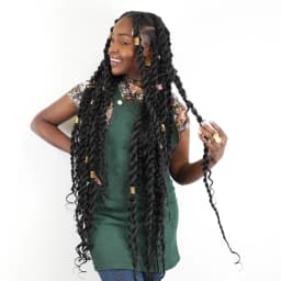 Janet Collection Braids Pre-Sectioned Nala Tress 10X EZ Split Pre-Stretched 52", Synthetic