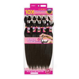 Janet Collection Braids Pre-Sectioned Nala Tress 10X EZ Split Pre-Stretched 52", Synthetic