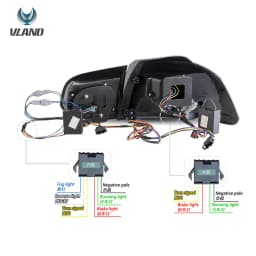 08-14 Golf 6th Gen Mk6 Hatchback Vland II OLED Tail Lights With Dynamic Welcome Lighting (GTS Style)