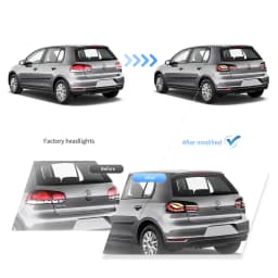 08-14 Golf 6th Gen Mk6 Hatchback Vland II OLED Tail Lights With Dynamic Welcome Lighting (GTS Style)
