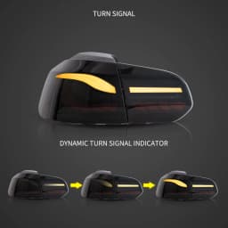 08-14 Golf 6th Gen Mk6 Hatchback Vland II OLED Tail Lights With Dynamic Welcome Lighting (GTS Style)