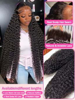 Malaysian Curly 250% Density 32 34 inch 13x6 HD Lace Front Human Hair Wigs Deep Wave 13x4 Frontal Wig Women Glueless Closure Wig