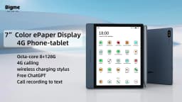Bigme B7 7'' Color E-ink eBook Reader, 36-Level Frontlight, 8GB+128GB, Android 14 OS ereader with 4G Calling, Eye-Comfort e-Book