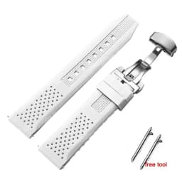 16mm 18mm 20mm 22mm 24mm for Seiko for Omega Rubber Watch Strap Quick Release Breathable Butterfly Band