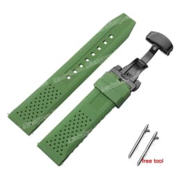 16mm 18mm 20mm 22mm 24mm for Seiko for Omega Rubber Watch Strap Quick Release Breathable Butterfly Band