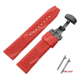 16mm 18mm 20mm 22mm 24mm for Seiko for Omega Rubber Watch Strap Quick Release Breathable Butterfly Band