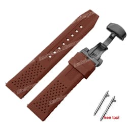 16mm 18mm 20mm 22mm 24mm for Seiko for Omega Rubber Watch Strap Quick Release Breathable Butterfly Band