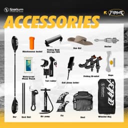 Inflatable Fishing Paddle Board Triple Chamber Stand Up Paddle Board 11'*48"*6",Fishing Kayak with Motor and Premium Accessories
