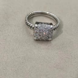 2025 Christmas New DY Jewelry Retro Ring Couple Trendy Fashion Spiral Design Colored Crystal Ring